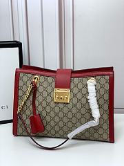 Gucci Padlock Tote Style 479197 Red - 2