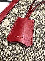 Gucci Padlock Tote Style 479197 Red - 5