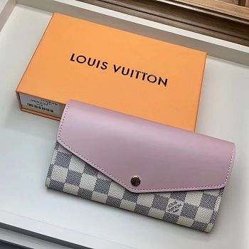 Louis Vuitton Damier Azur Sarah Wallet N60232 Eau de Rose Pink