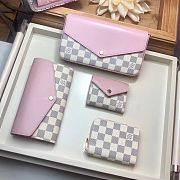 Louis Vuitton Damier Azur Sarah Wallet N60232 Eau de Rose Pink - 3