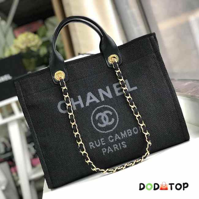 Chanel Canvas Large Deauville Shopping Bag 002 - 1