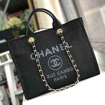 Chanel Canvas Large Deauville Shopping Bag 002