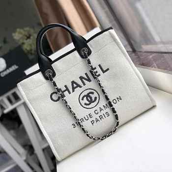 Chanel Canvas Large Deauville Shopping Bag 004