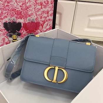 Dior 30 Montaigne In Blue with Gold Hardware