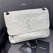 YSL Medium Niki Calfskin Leather SAINT LAURENT White Shoulder Bag - 1