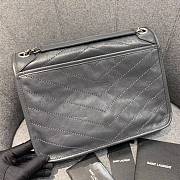 YSL Medium Niki Calfskin Leather SAINT LAURENT Blue&gray Shoulder Bag - 4