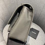 YSL Medium Niki Calfskin Leather SAINT LAURENT Dark Gray Shoulder Bag - 2