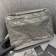 YSL Medium Niki Calfskin Leather SAINT LAURENT Dark Gray Shoulder Bag - 5