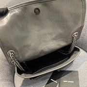 YSL Medium Niki Calfskin Leather SAINT LAURENT Dark Gray Shoulder Bag - 4