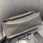 YSL Medium Niki Calfskin Leather SAINT LAURENT Dark Gray Shoulder Bag - 3