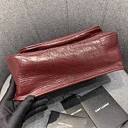 YSL Medium Niki Calfskin Leather SAINT LAURENT Burgundy Shoulder Bag - 2