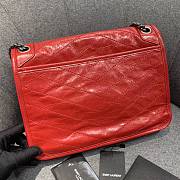 YSL Medium Niki Calfskin Leather SAINT LAURENT Red Shoulder Bag - 6