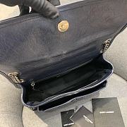 YSL Medium Niki Calfskin Leather SAINT LAURENT Dark Blue Shoulder Bag - 5