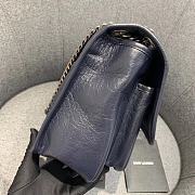 YSL Medium Niki Calfskin Leather SAINT LAURENT Dark Blue Shoulder Bag - 3