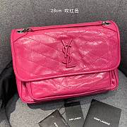 YSL Medium Niki Calfskin Leather SAINT LAURENT Rose Pink Shoulder Bag - 1