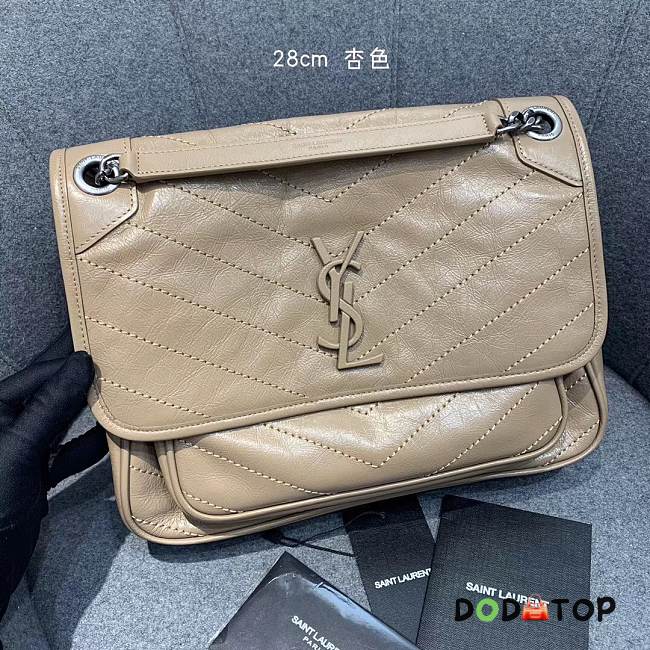 YSL Medium Niki Calfskin Leather SAINT LAURENT Beige Shoulder Bag - 1