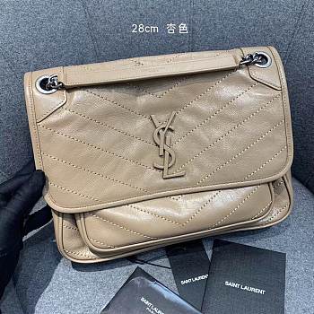 YSL Medium Niki Calfskin Leather SAINT LAURENT Beige Shoulder Bag