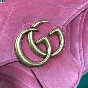 Gucci GG Marmont Style 446744 Pink Velvet - 2