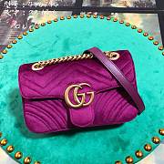 Gucci GG Marmont Style 446744 Purple Velvet - 1