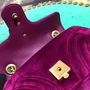 Gucci GG Marmont Style 446744 Purple Velvet - 4
