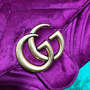Gucci GG Marmont Style 446744 Purple Velvet - 3