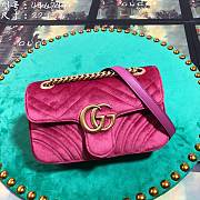 Gucci GG Marmont Style 446744 Rose Red Velvet - 1