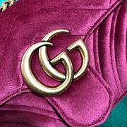 Gucci GG Marmont Style 446744 Rose Red Velvet - 5