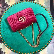 Gucci GG Marmont Style 446744 Rose Red Velvet - 3