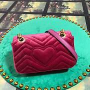 Gucci GG Marmont Style 446744 Rose Red Velvet - 2
