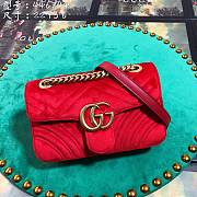 Gucci GG Marmont Style 446744 Red Velvet - 1