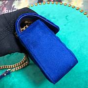 Gucci GG Marmont Style 446744 Dark Blue Velvet - 5