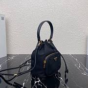 PRADA NYLON BUCKET BAG BLACK 1N1864 SIZE 23 CM - 3