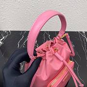 PRADA NYLON BUCKET BAG ROSE PINK 1N1864 SIZE 23 CM - 2