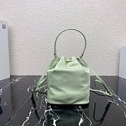 PRADA NYLON BUCKET BAG TEA GREEN 1N1864 SIZE 23 CM - 4