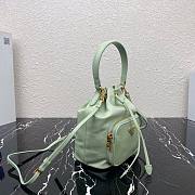 PRADA NYLON BUCKET BAG TEA GREEN 1N1864 SIZE 23 CM - 5