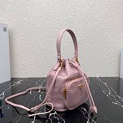 PRADA NYLON BUCKET BAG PALE PINK 1N1864 SIZE 23 CM - 4