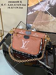 LV MULTI POCHETTE ACCESSOIRES CARAMEL M45839 SIZE 23.5 CM - 1