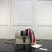 GUCCI SYLVIE MINI CHAIN BAG WHITE 431666 SIZE 19 CM - 1