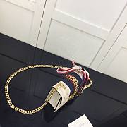 GUCCI SYLVIE MINI CHAIN BAG WHITE 431666 SIZE 19 CM - 2