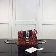 GUCCI SYLVIE MINI CHAIN BAG RED 431666 SIZE 19 CM - 1