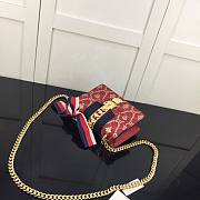 GUCCI SYLVIE MINI CHAIN BAG RED 431666 SIZE 19 CM - 3