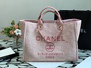 CHANEL DEAUVILLE TOTE BAG PINK 38 CM - 1