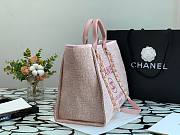 CHANEL DEAUVILLE TOTE BAG PINK 38 CM - 2