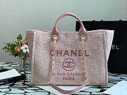 CHANEL DEAUVILLE TOTE BAG PINK 38 CM - 3