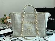 CHANEL DEAUVILLE TOTE BAG WHITE 38 CM - 1