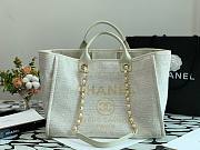 CHANEL DEAUVILLE TOTE BAG WHITE 38 CM - 4