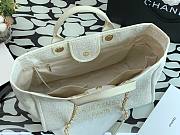CHANEL DEAUVILLE TOTE BAG WHITE 38 CM - 6