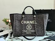 CHANEL DEAUVILLE TOTE BAG BLACK 38 CM - 1