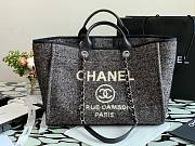 CHANEL DEAUVILLE TOTE BAG BLACK 38 CM - 4