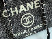 CHANEL DEAUVILLE TOTE BAG BLACK 38 CM - 6